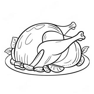 Cooked Turkey Coloring Page 27894-25348