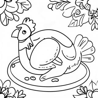 Festive Cooked Turkey Coloring Page 27895-25350