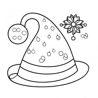 Festive Christmas Hat Coloring Page 27915-25365