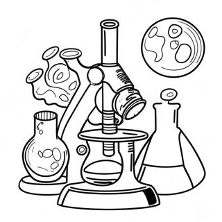 Science Lab Equipment Coloring Page 27934-25378