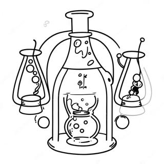 Colorful Science Experiment Coloring Page 27935-25384