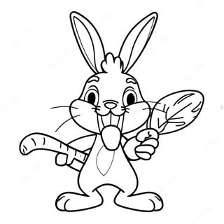 Funny Bugs Bunny With Carrot Coloring Page 27975-25414