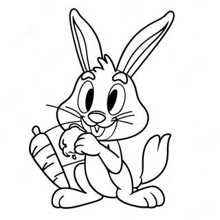 Funny Bugs Bunny With Carrot Coloring Page 27975-25415