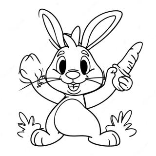 Funny Bugs Bunny With Carrot Coloring Page 27975-25416