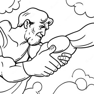 Michelangelo S Creation Of Adam Coloring Page 27985-25424