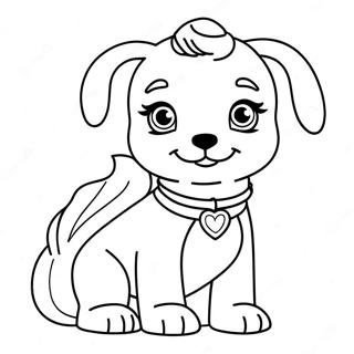 Puppy Barbie Dog Coloring Page 27994-25426