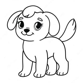 Puppy Barbie Dog Coloring Page 27994-25427