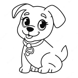 Puppy Barbie Dog Coloring Page 27994-25428