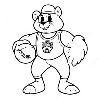 Denver Nuggets Mascot Coloring Page 28005-25440