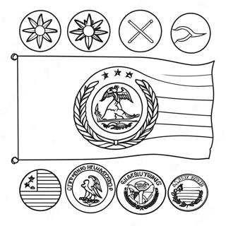 State Flags Coloring Page 28014-25443