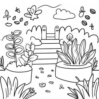 Colorful Herb Garden Coloring Page 28035-25461