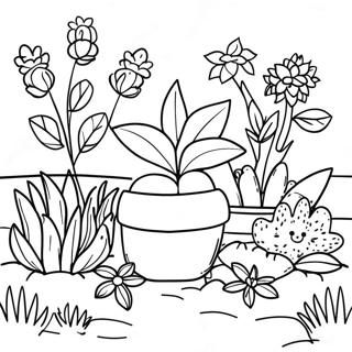 Colorful Herb Garden Coloring Page 28035-25463