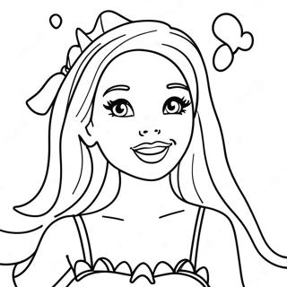 Halloween Barbie Coloring Pages