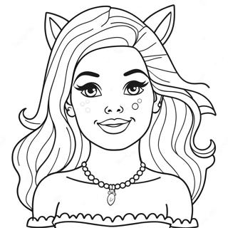 Halloween Barbie Coloring Page 28054-25475