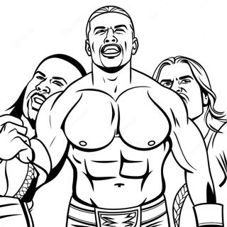 Wwe Superstars In Action Coloring Page 28065-25485