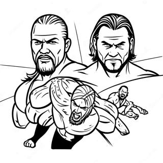 Wwe Superstars In Action Coloring Page 28065-25486