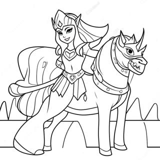 She Ra In Battle Armor Coloring Page 28075-25495