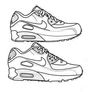 Colorful Air Max Shoes Coloring Page 28105-25520