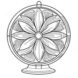 Colorful Spin Wheel Coloring Page 28115-25527