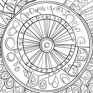 Colorful Spin Wheel Coloring Page 28115-25528