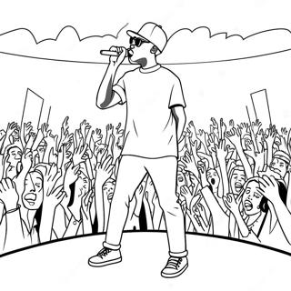 Tyler The Creator Performing On Stage Coloring Page 28135-25541