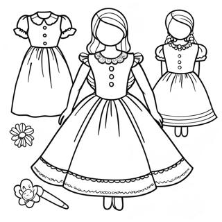 Paper Doll Dress Up Coloring Page 28154-25556