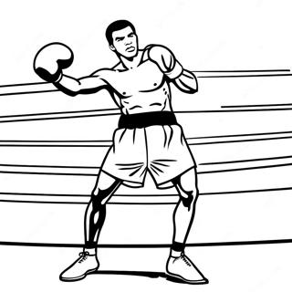 Muhammad Ali In The Ring Coloring Page 28165-25565