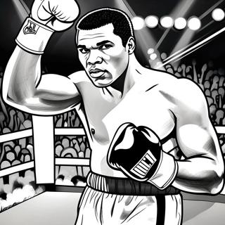 Muhammad Ali In The Ring Coloring Page 28165-25566