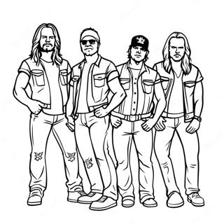 Metallica Band Members Coloring Page 28185-25582