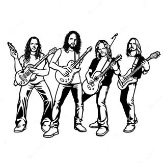 Metallica Band Members Coloring Page 28185-25583