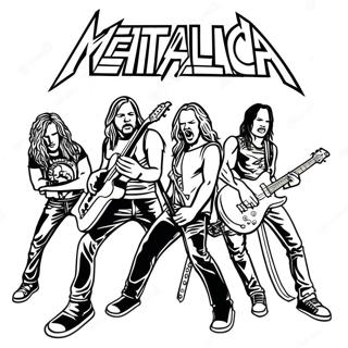 Metallica Band Members Coloring Page 28185-25584