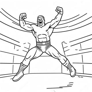 Wwe Wrestler Jumping On Opponent Coloring Page 28225-25613