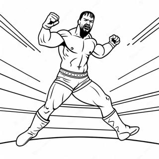 Wwe Wrestler Jumping On Opponent Coloring Page 28225-25615