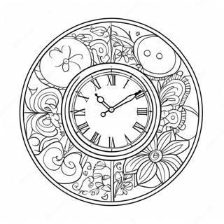 Clock Coloring Page 28255-25626