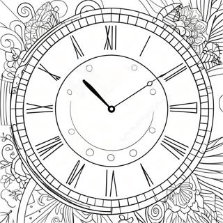 Clock Coloring Page 28255-25628