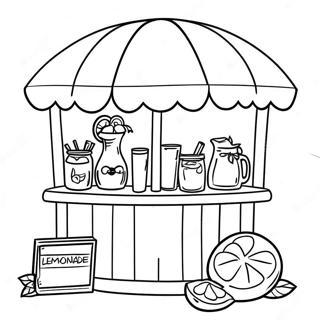 Lemonade Stand Coloring Page 2828-2291