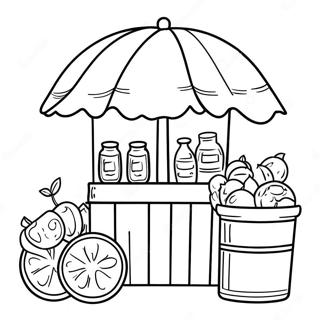 Lemonade Stand Coloring Page 2828-2292