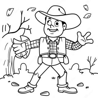 Woody In Spooky Costume Coloring Page 28296-25662