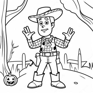 Woody In Spooky Costume Coloring Page 28296-25664