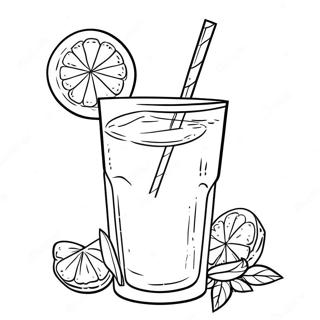 Refreshing Lemonade Glass Coloring Page 2829-2295