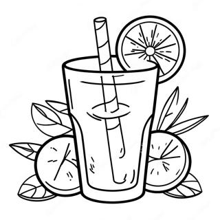 Refreshing Lemonade Glass Coloring Page 2829-2296