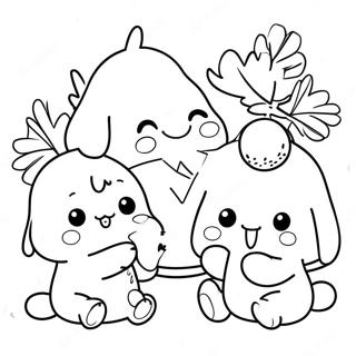 Pompompurin With Friends Coloring Page 282-229