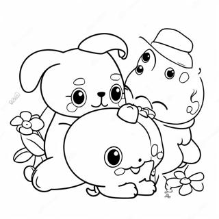 Pompompurin With Friends Coloring Page 282-231