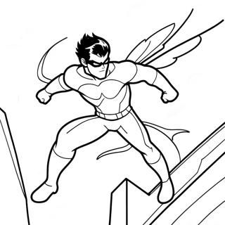 Nightwing Flying In The Sky Coloring Page 28306-25669