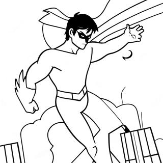 Nightwing Flying In The Sky Coloring Page 28306-25670