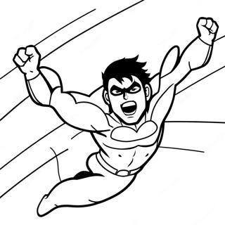 Nightwing Flying In The Sky Coloring Page 28306-25671