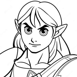 Link In Heroic Pose Coloring Page 28316-25677