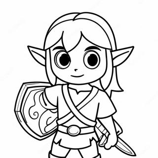 Link In Heroic Pose Coloring Page 28316-25678