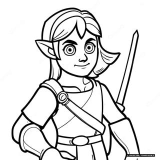 Link In Heroic Pose Coloring Page 28316-25680