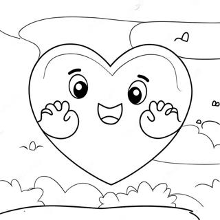 Cute Cartoon Heart Coloring Page 28326-25685